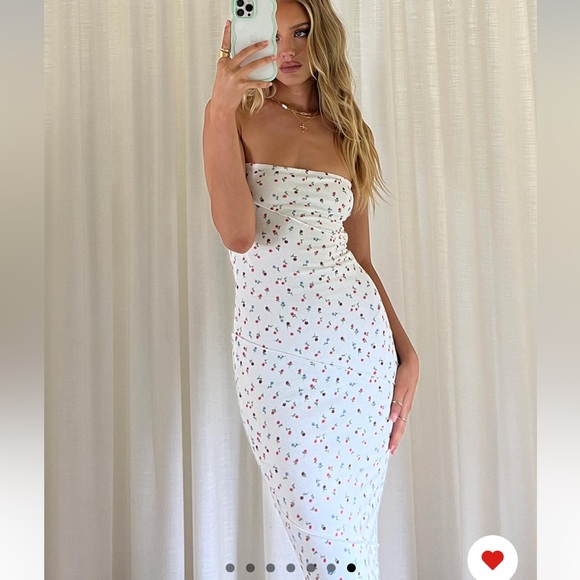 Oscar Maxi Dress White Floral - Picture 7 of 9